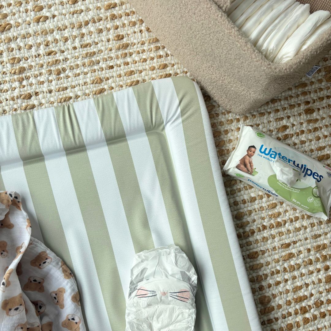 Standard Changing Mat - Green Stripe
