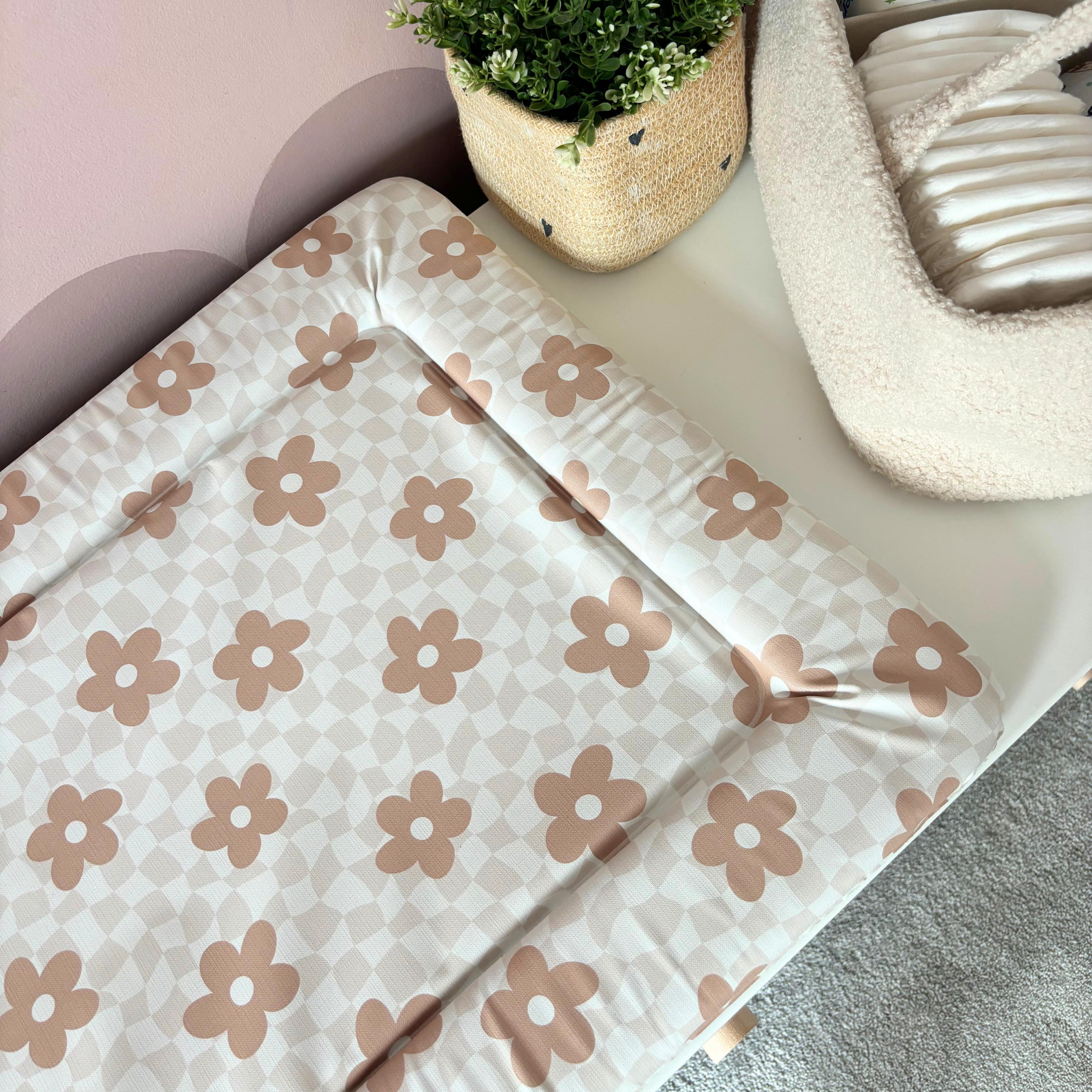 Standard Changing Mat - Wavy Check Floral