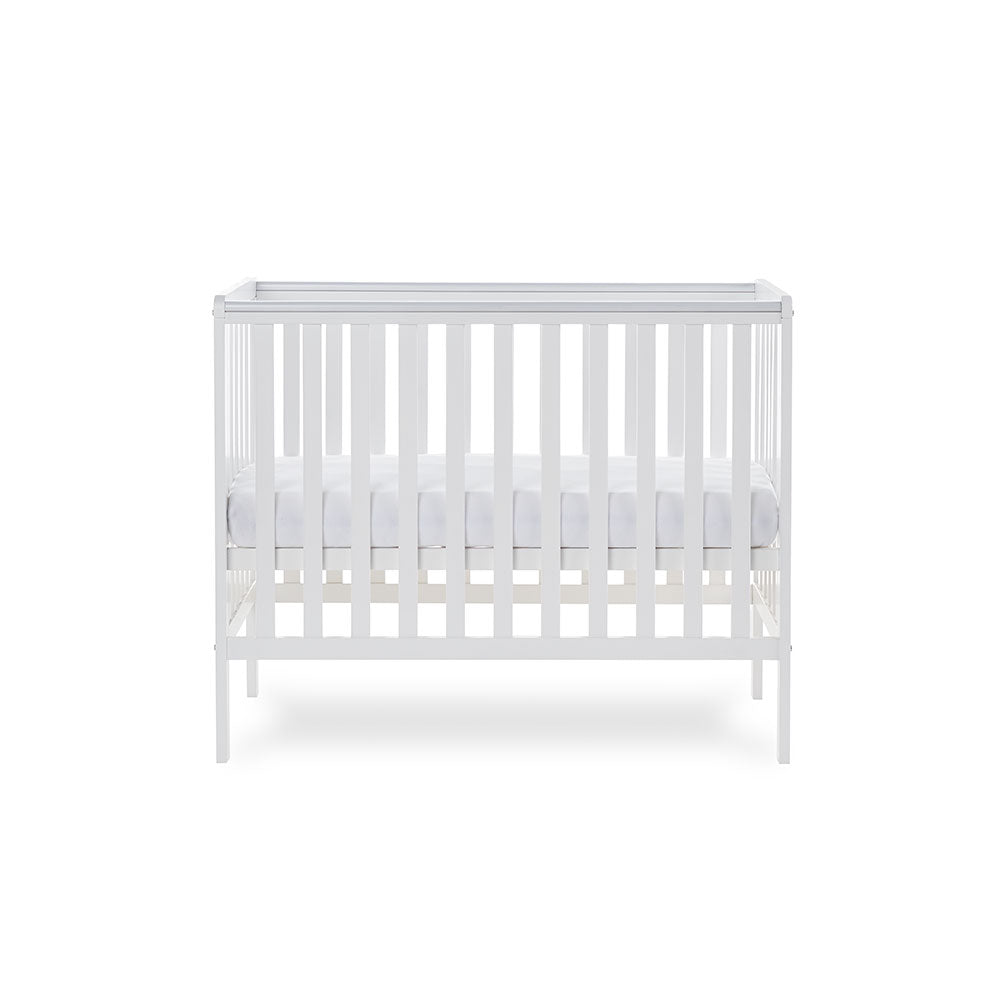Bantam Space Saver Cot & Fibre Mattress - White