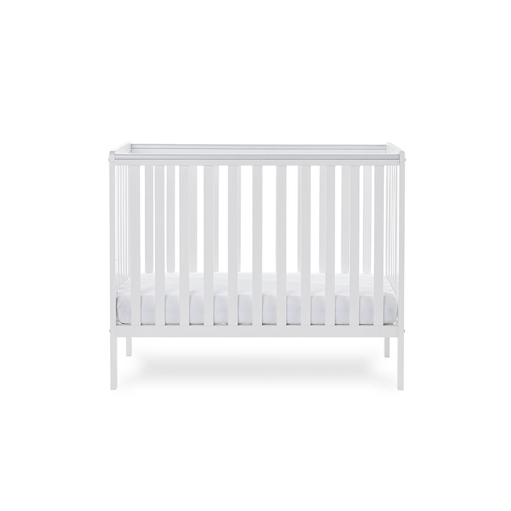 Bantam Space Saver Cot & Fibre Mattress - White