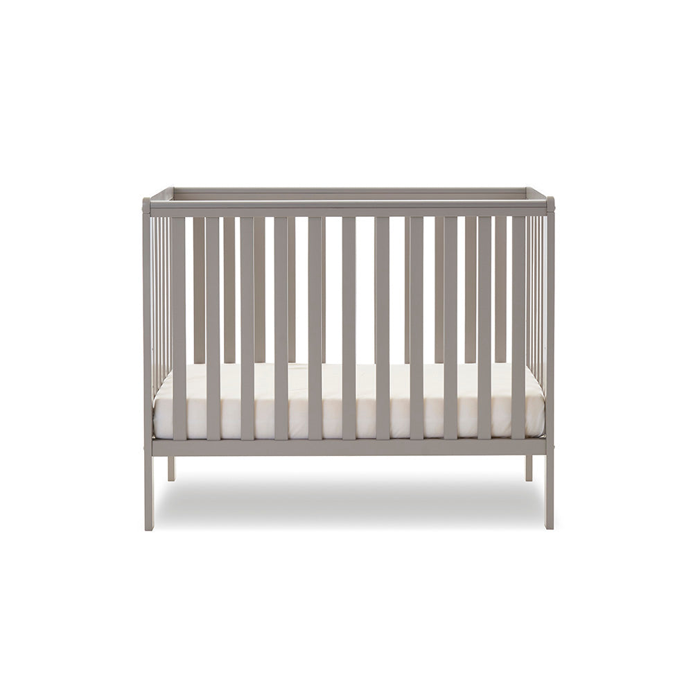 Bantam Space Saver Cot & Fibre Mattress - Warm Grey