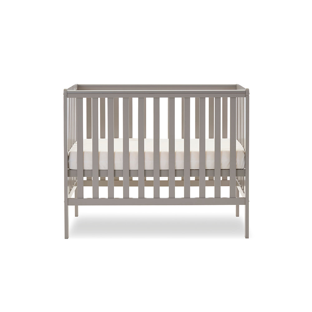 Bantam Space Saver Cot & Fibre Mattress - Warm Grey
