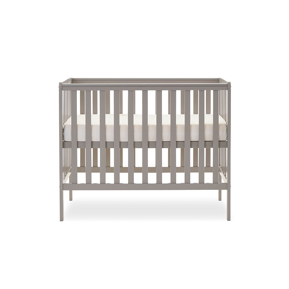 Bantam Space Saver Cot & Fibre Mattress - Warm Grey