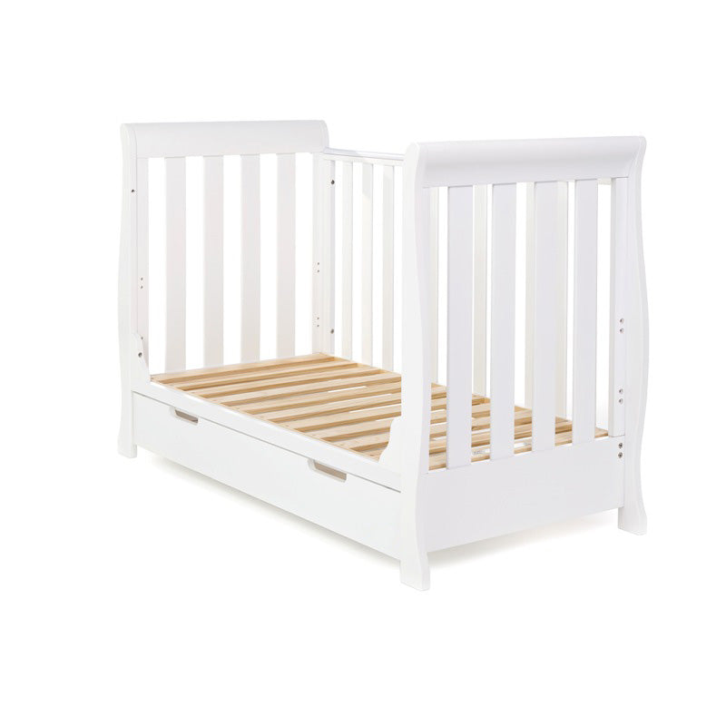 Stamford Mini Sleigh Cot Bed - White