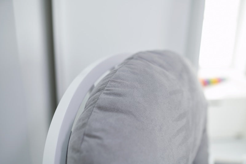 Reclining Glider Chair and Stool - White/Grey