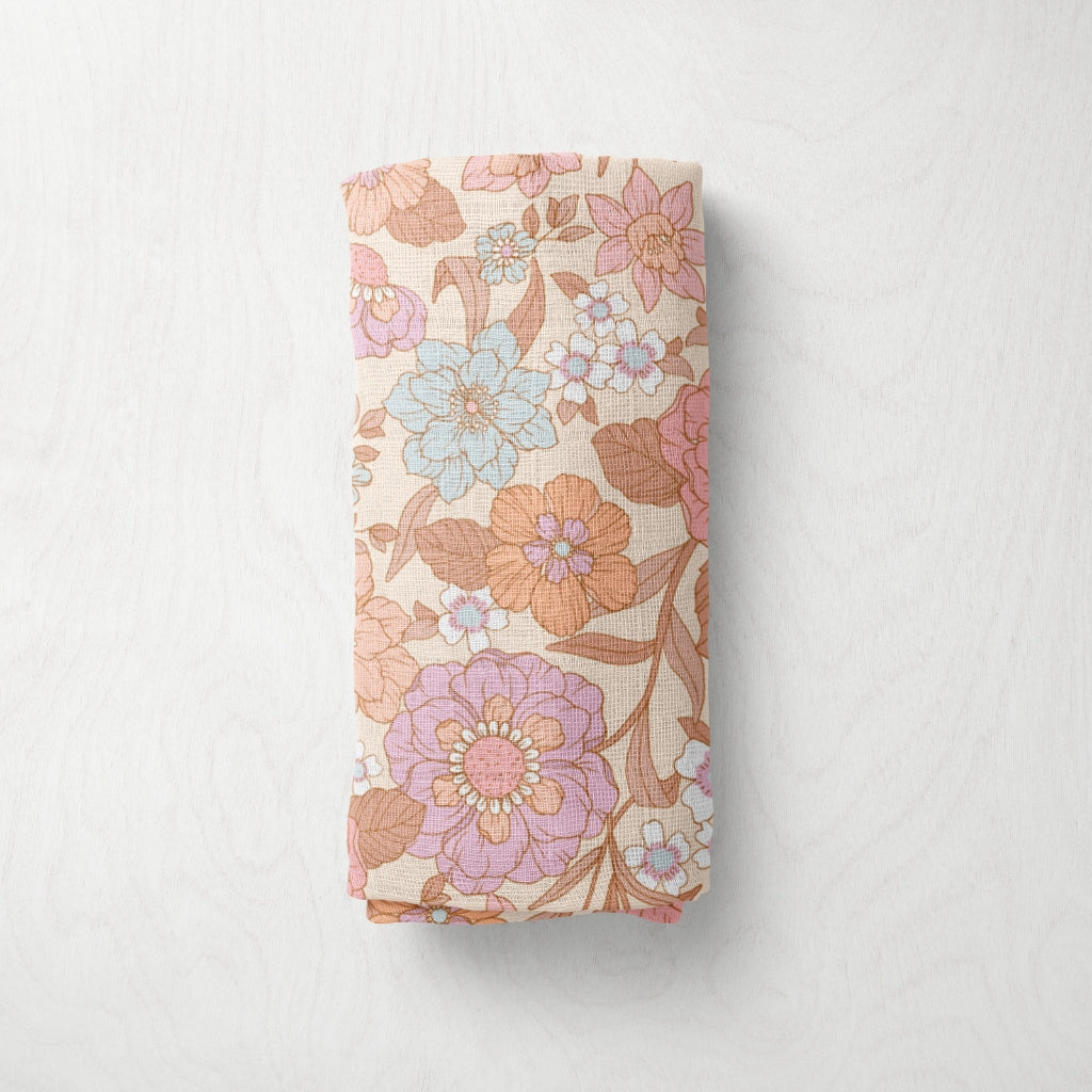 Bamboo Muslin Swaddle - Pretty Floral