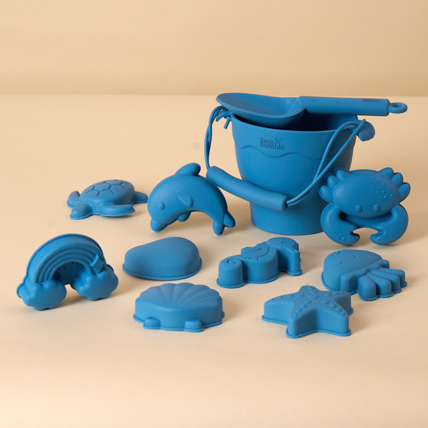 Bucket and Spade Set (11 Piece Set) Blue The Little Bumble Co.