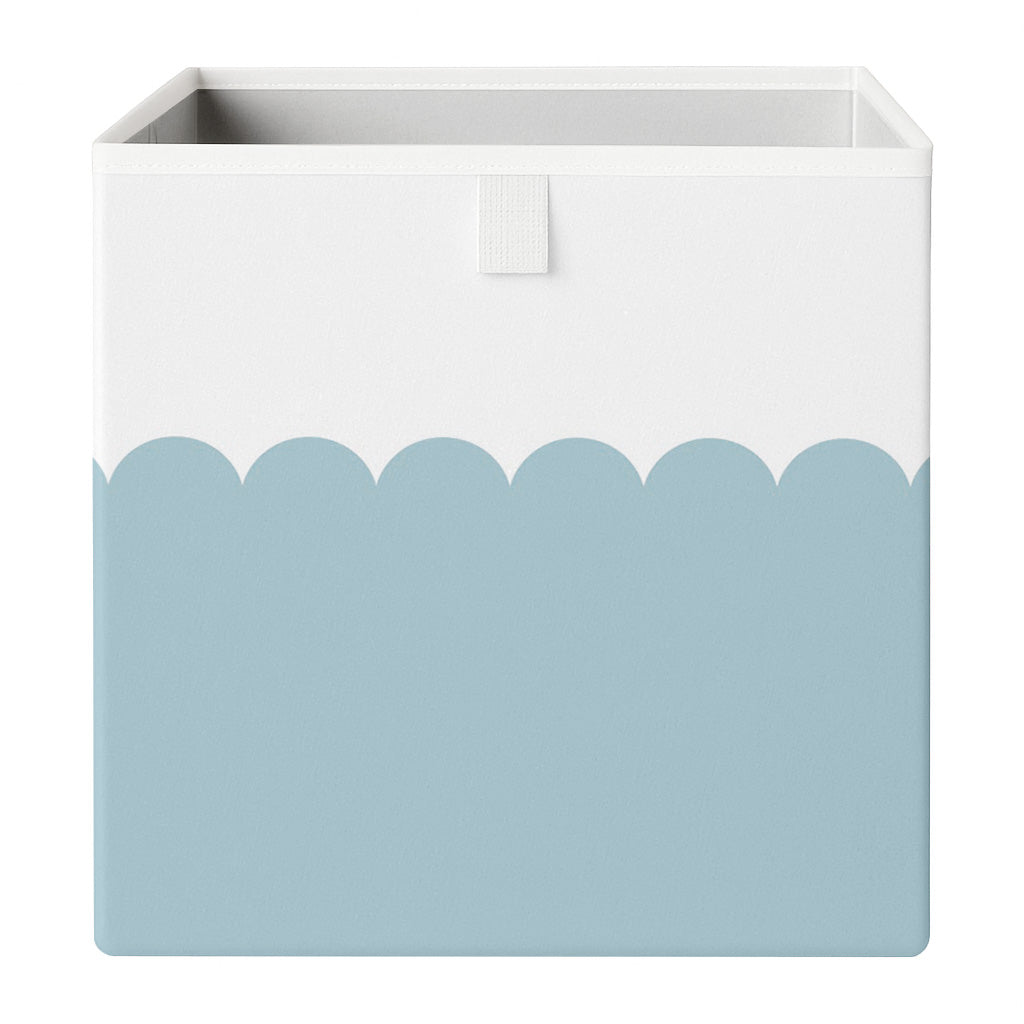 PRE ORDER - Cube Storage Box - Blue Scallop