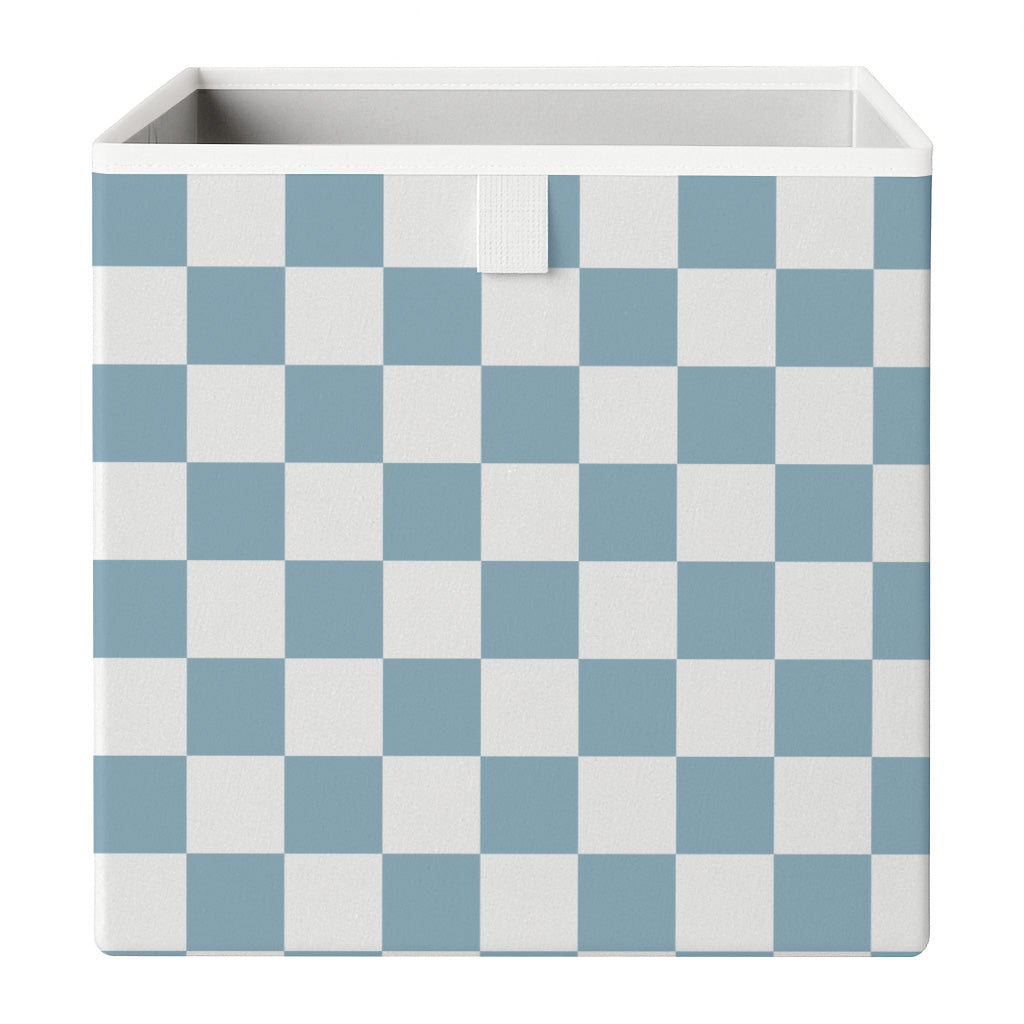 Cube Storage Box - Blue Check