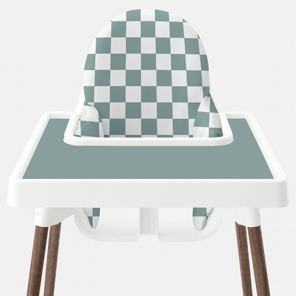 Waterproof Highchair Cushion Cover - Blue Check