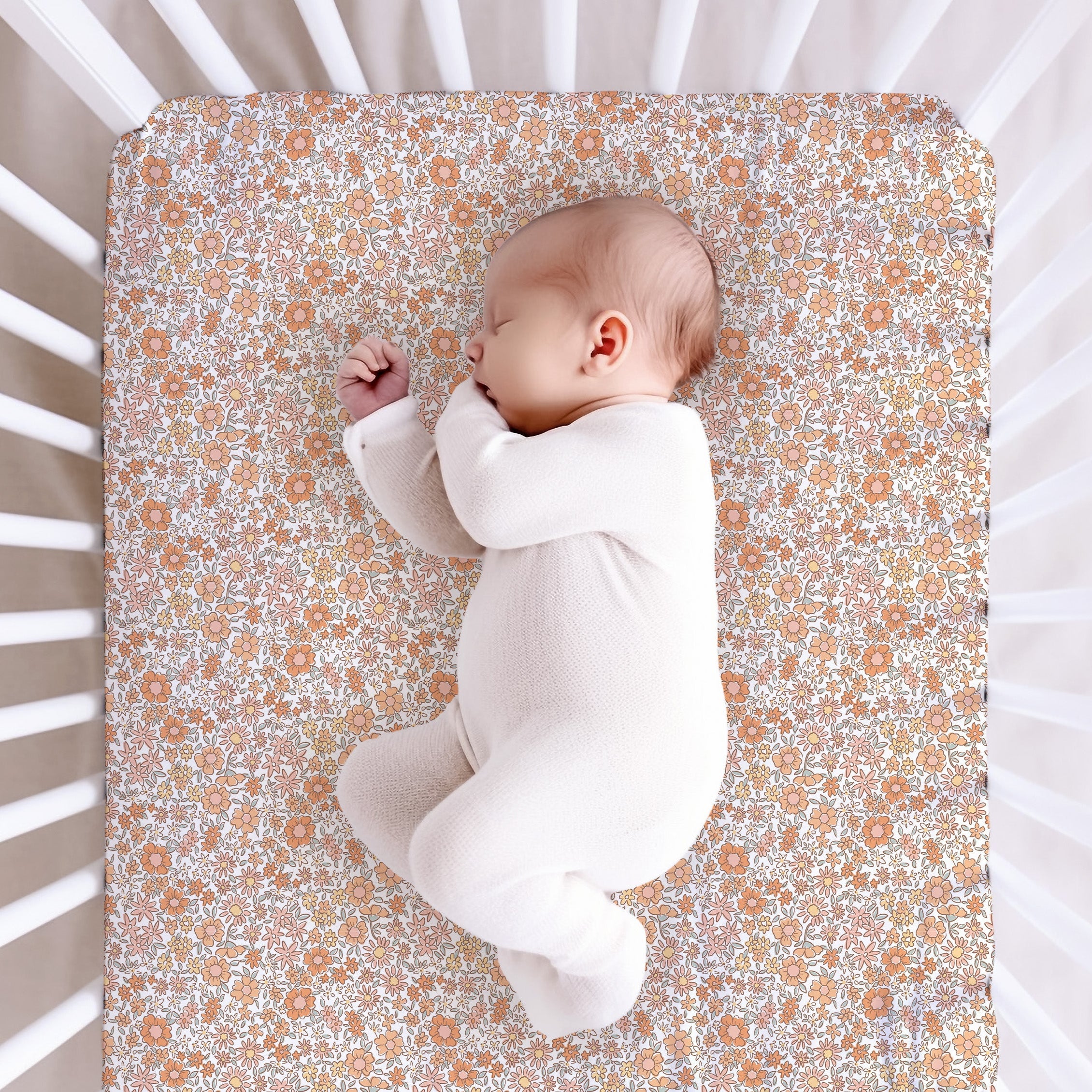 Supersoft Fitted Cot Sheet - Ditsy Floral