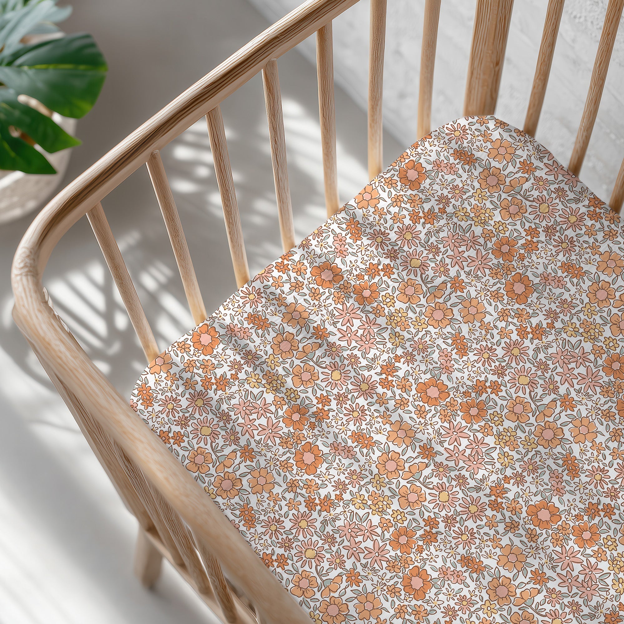 Supersoft Fitted Bedside Crib Sheet - Ditsy Floral