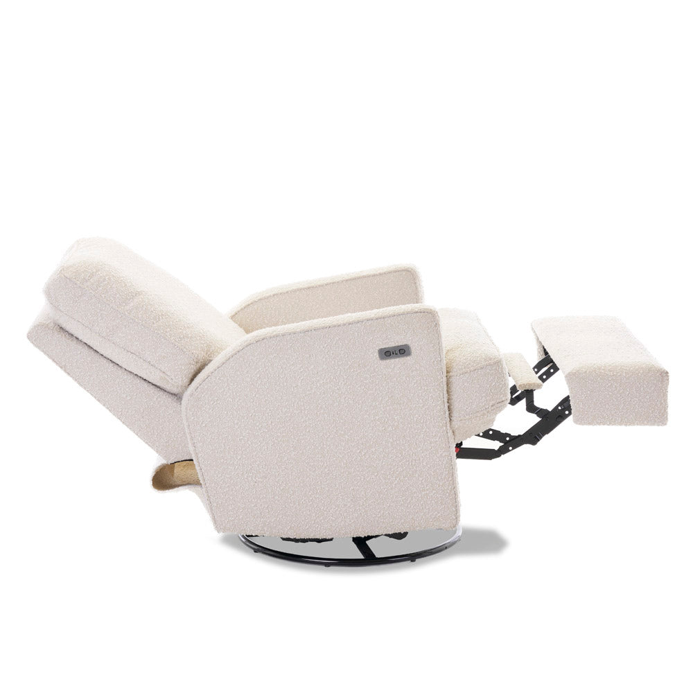 Madison Electric Swivel Glider Recliner Chair – Boucle Style