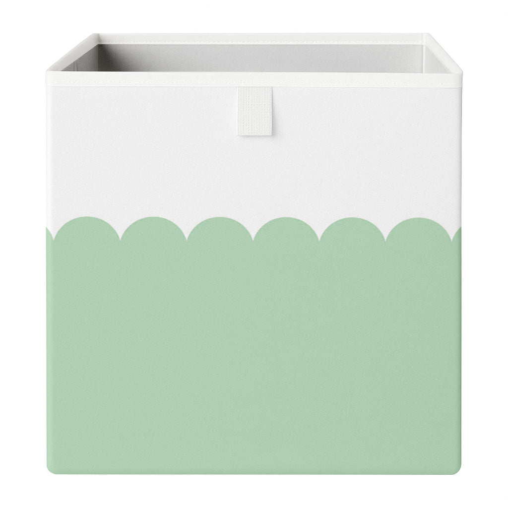 PRE ORDER - Cube Storage Box - Green Scallop