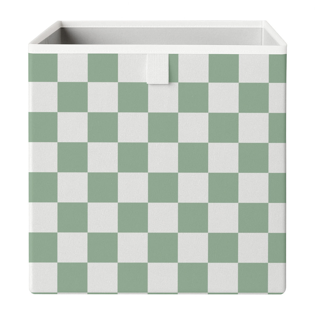 Cube Storage Box - Green Check