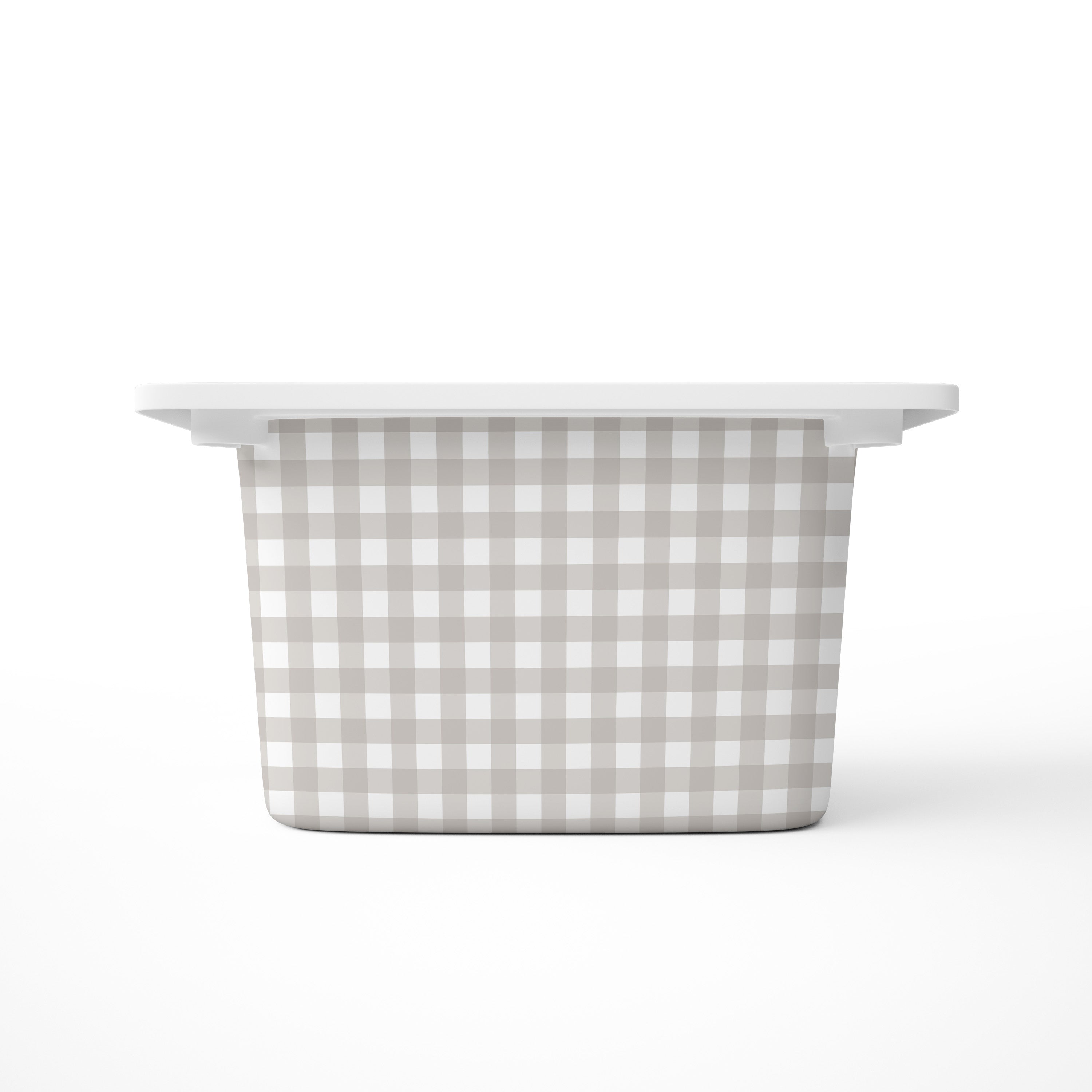 Greige Gingham - IKEA Trofast Drawer Stickers