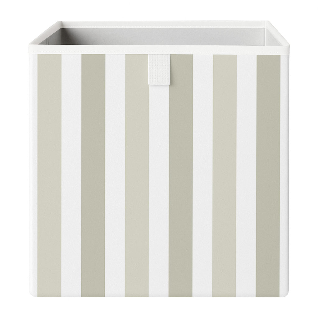 Cube Storage Box - Pale Sage Stripe