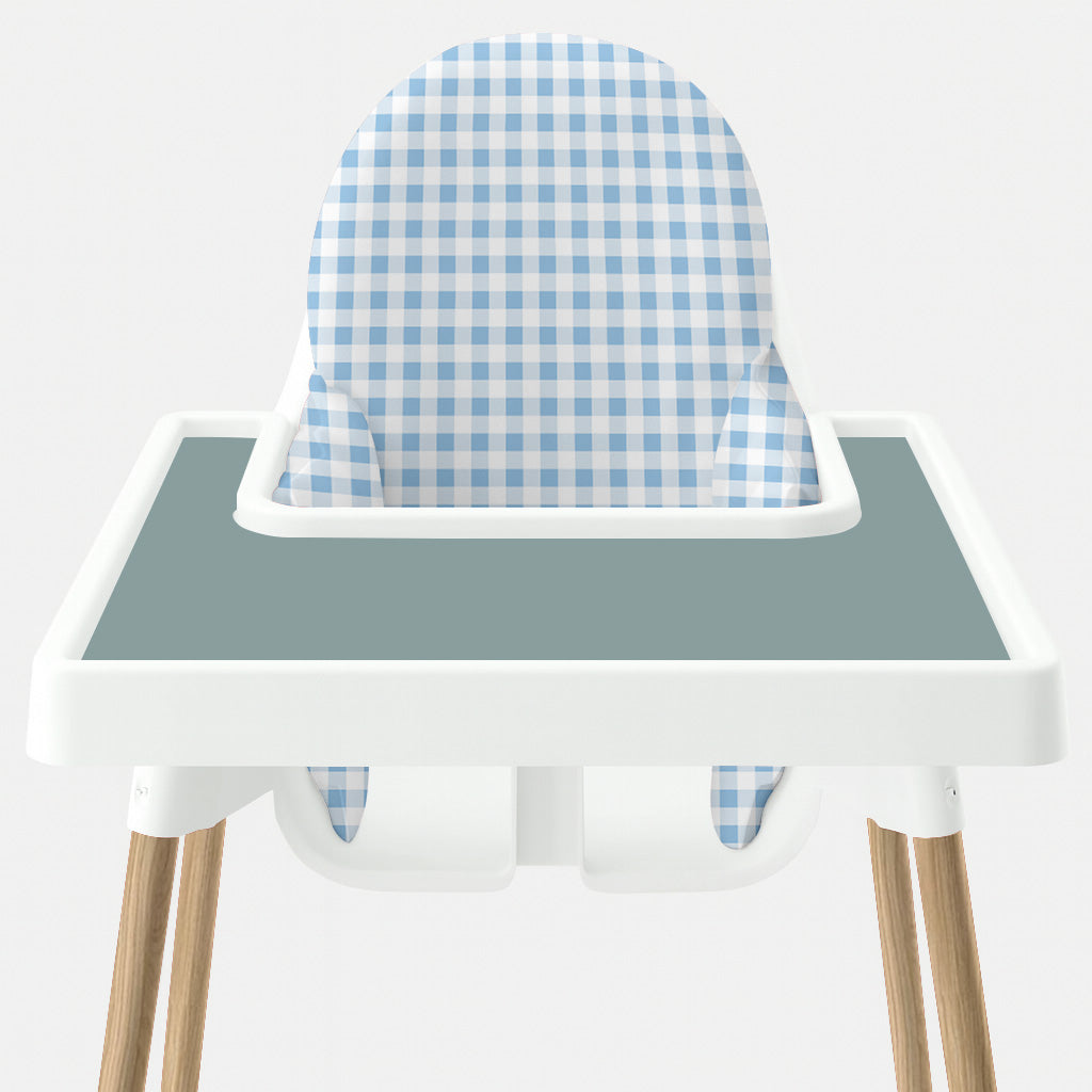 Waterproof Highchair Cushion Cover - Blue Gingham