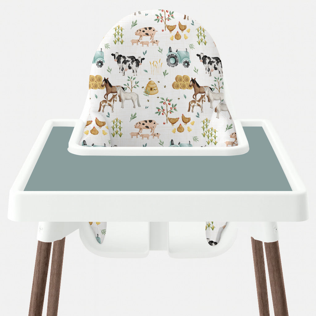 Waterproof Highchair Cushion Cover - Farm Yard