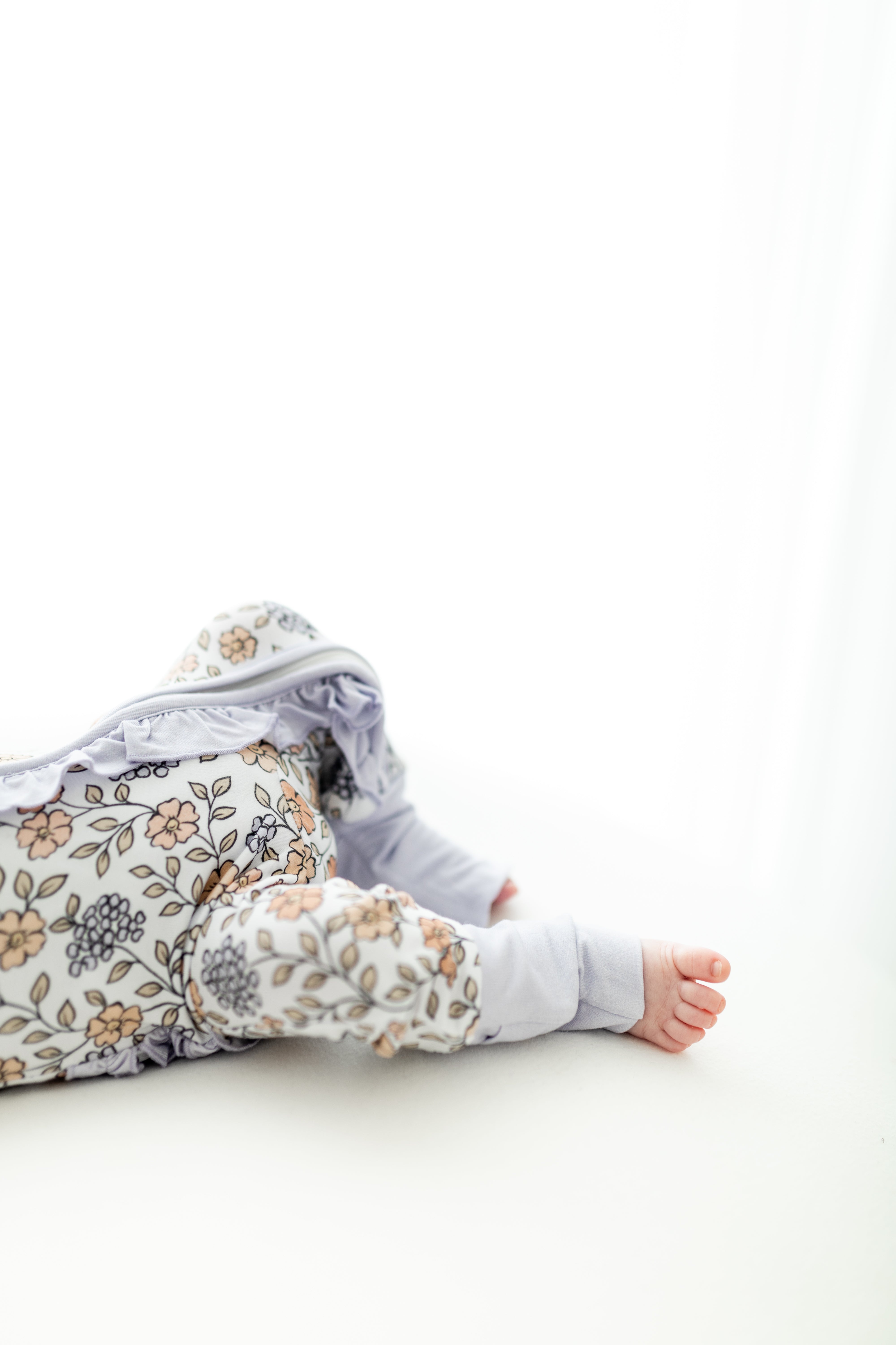 Spring Blooms 2 Way Zip Ruffle Sleepsuit