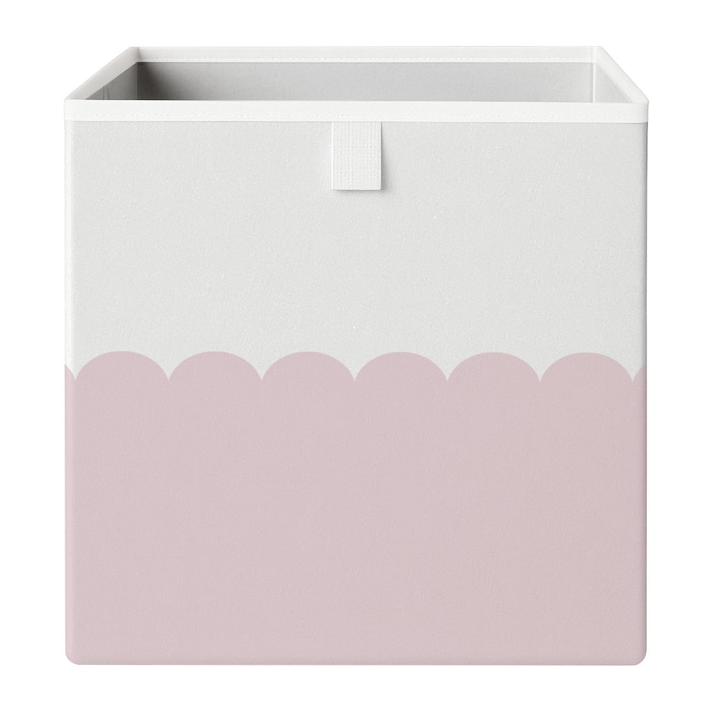 Cube Storage Box - Pink Scallop