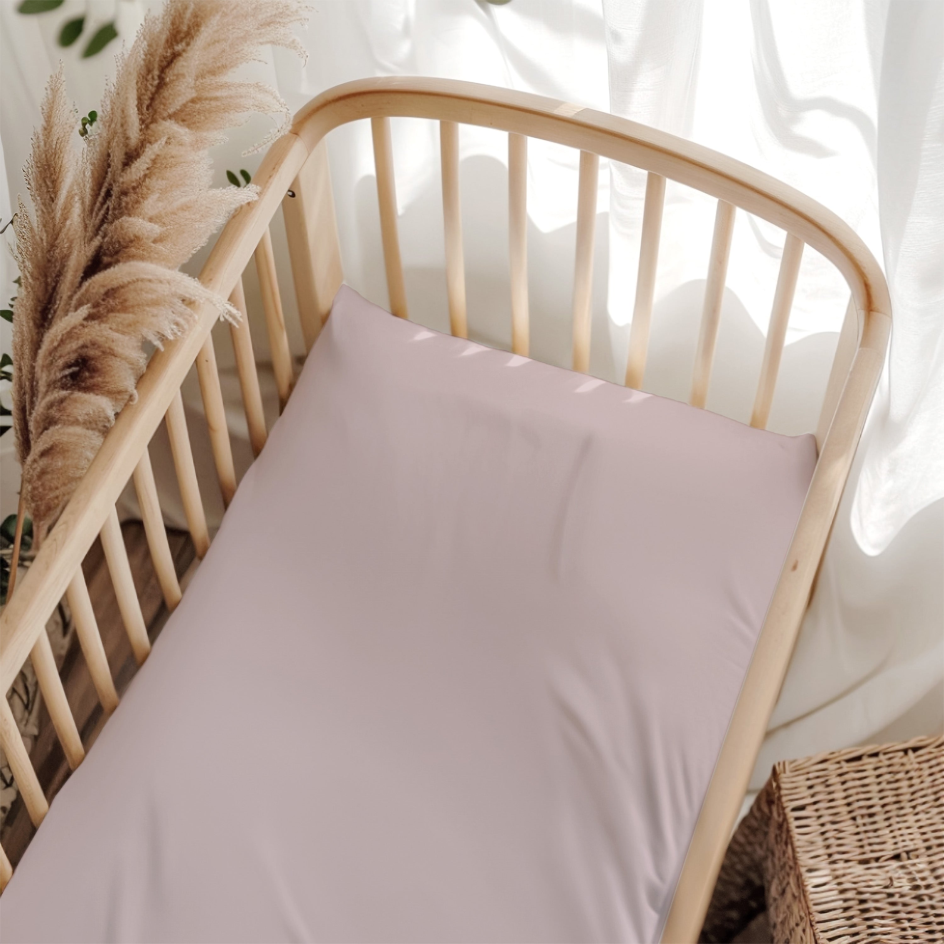 Supersoft Fitted Bedside Crib Sheet - Blush