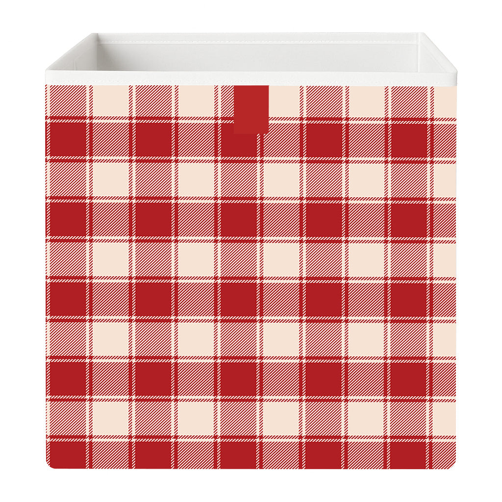 Cube Storage Box - Red Plaid