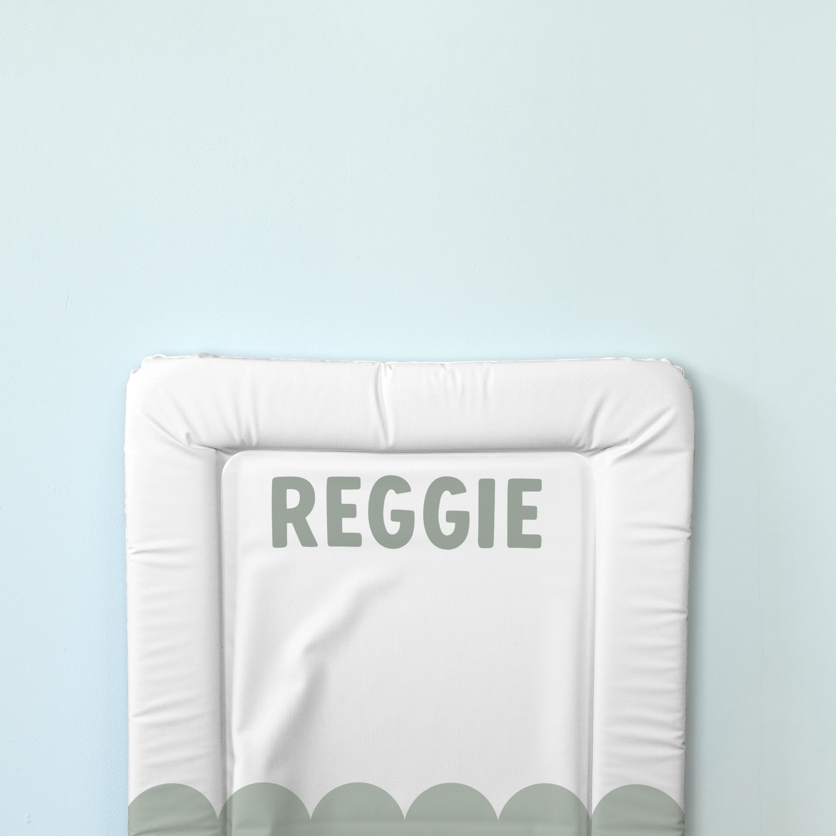 Personalised Classic Changing Mat - Sage Scallops