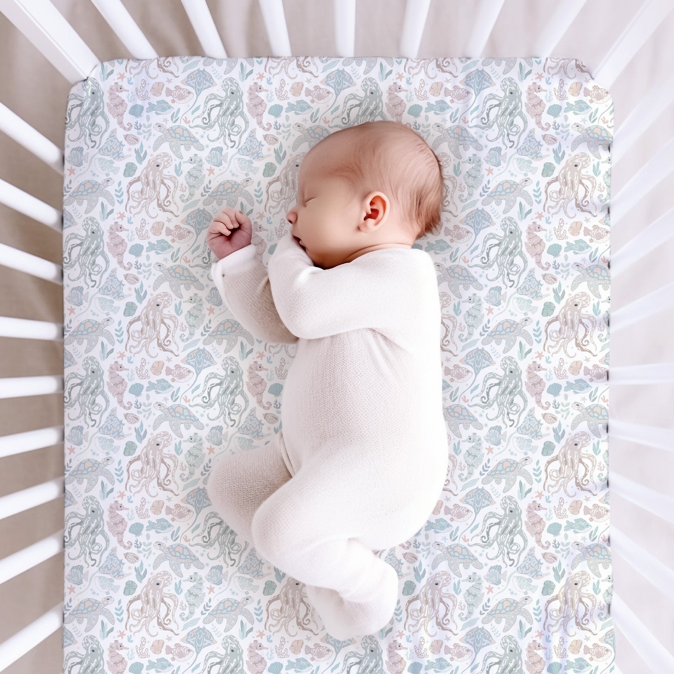 Supersoft Fitted Cot Sheet - Under the Sea