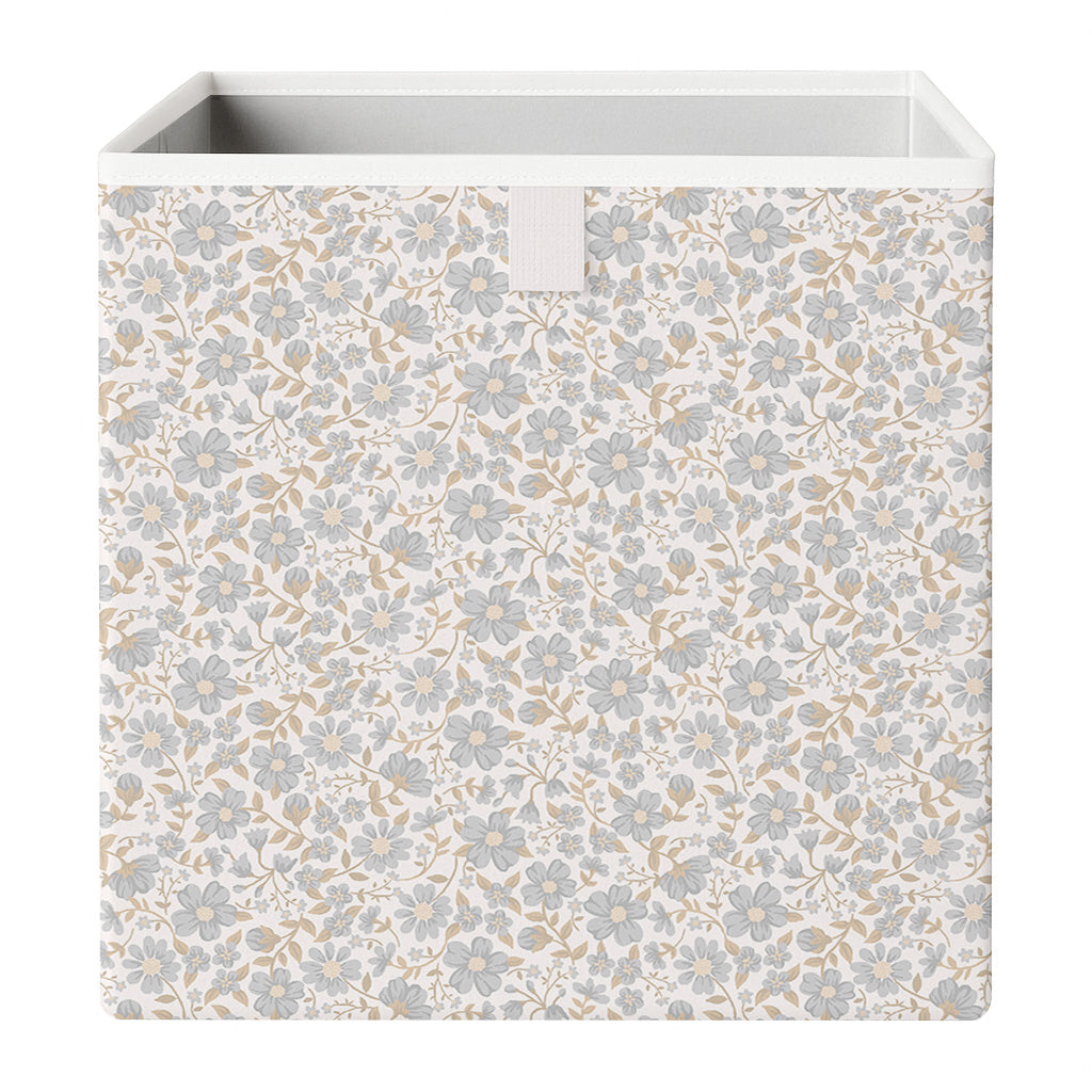 PRE ORDER - Cube Storage Box - Vintage Blue Floral