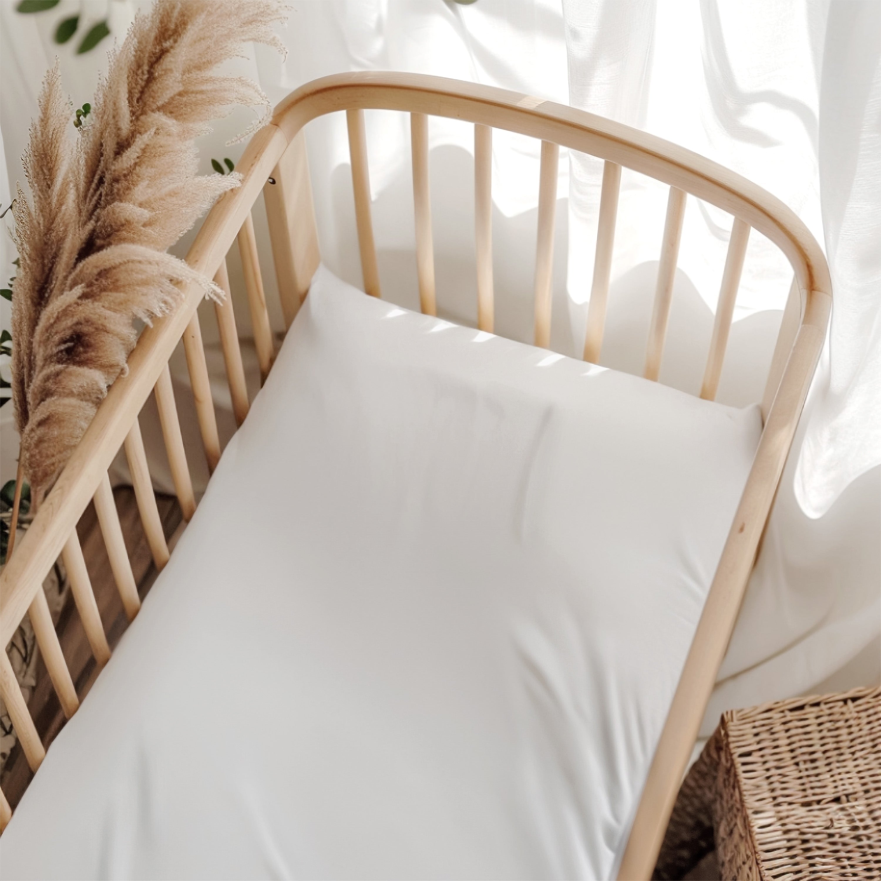 Supersoft Fitted Bedside Crib Sheet - Off White