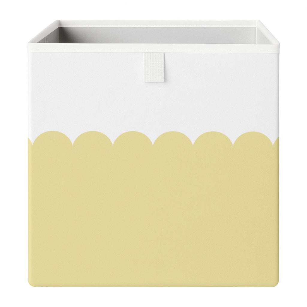 PRE ORDER - Cube Storage Box - Yellow Scallop