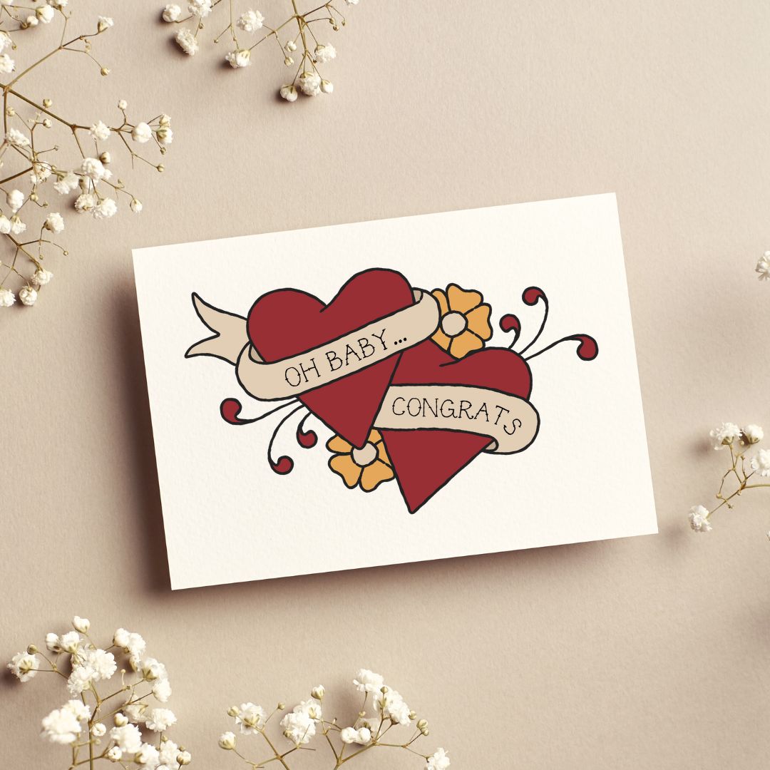 Greeting Card - Oh Baby, Congrats - The Little Bumble Co.