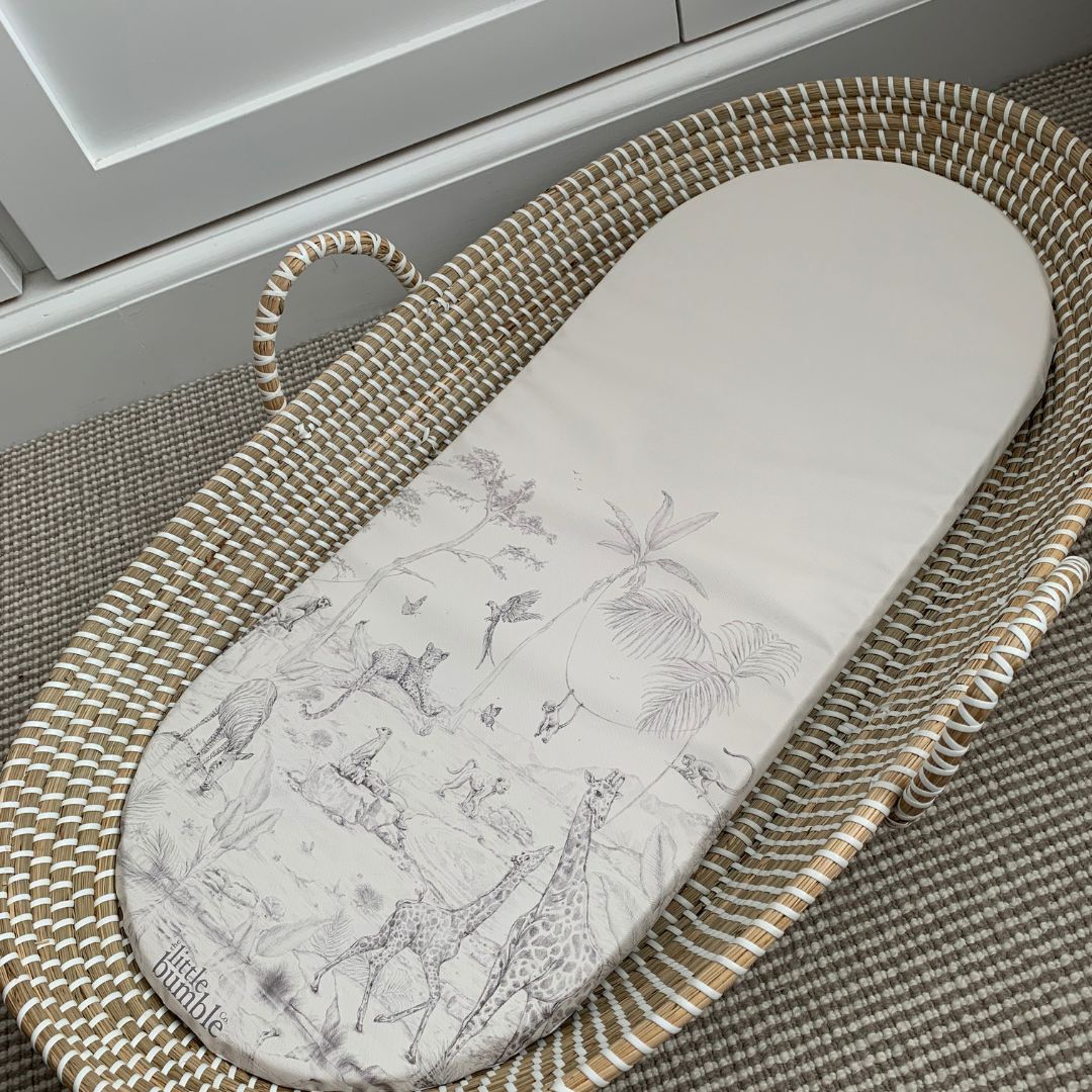 Changing Basket Mat Liner - Animal Paradise - The Little Bumble Co.