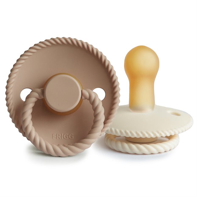 FRIGG Rope Natural Rubber Dummy 2-Pack (Cream/Croissant)