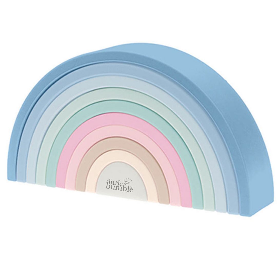 Silicone Stacking Rainbow - Cool Pastel - The Little Bumble Co.