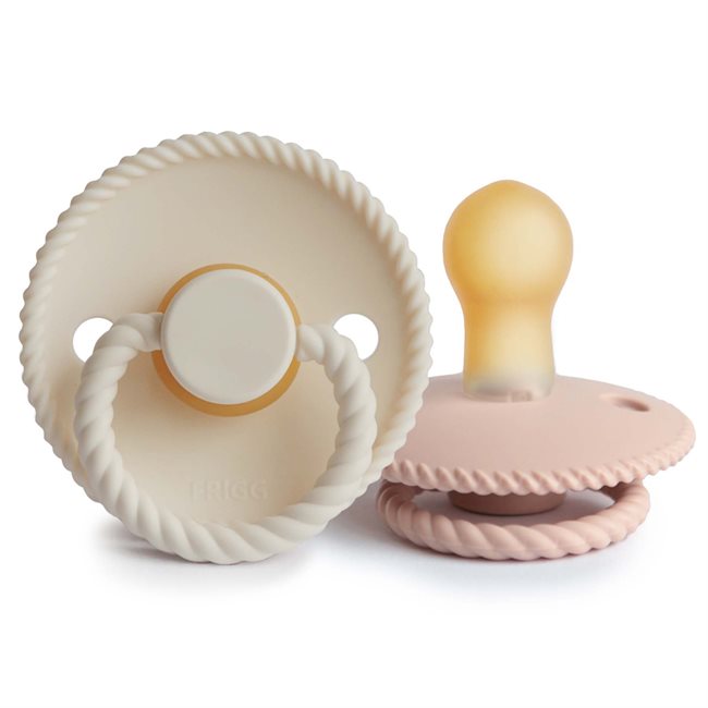 FRIGG Rope Natural Rubber Dummy 2-Pack (Blush/Cream)