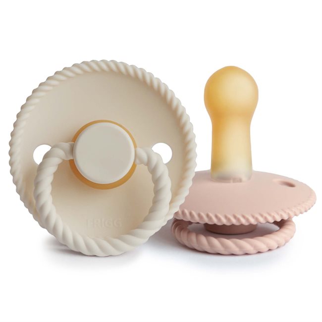 FRIGG Rope Natural Rubber Dummy 2-Pack (Blush/Cream)