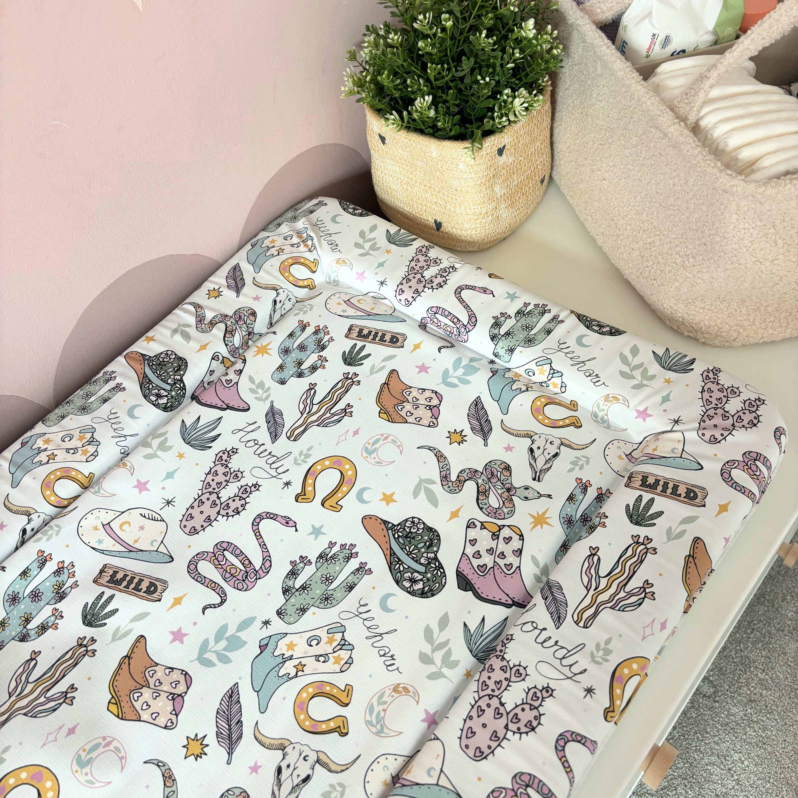 Standard Changing Mat - Wild West Pink