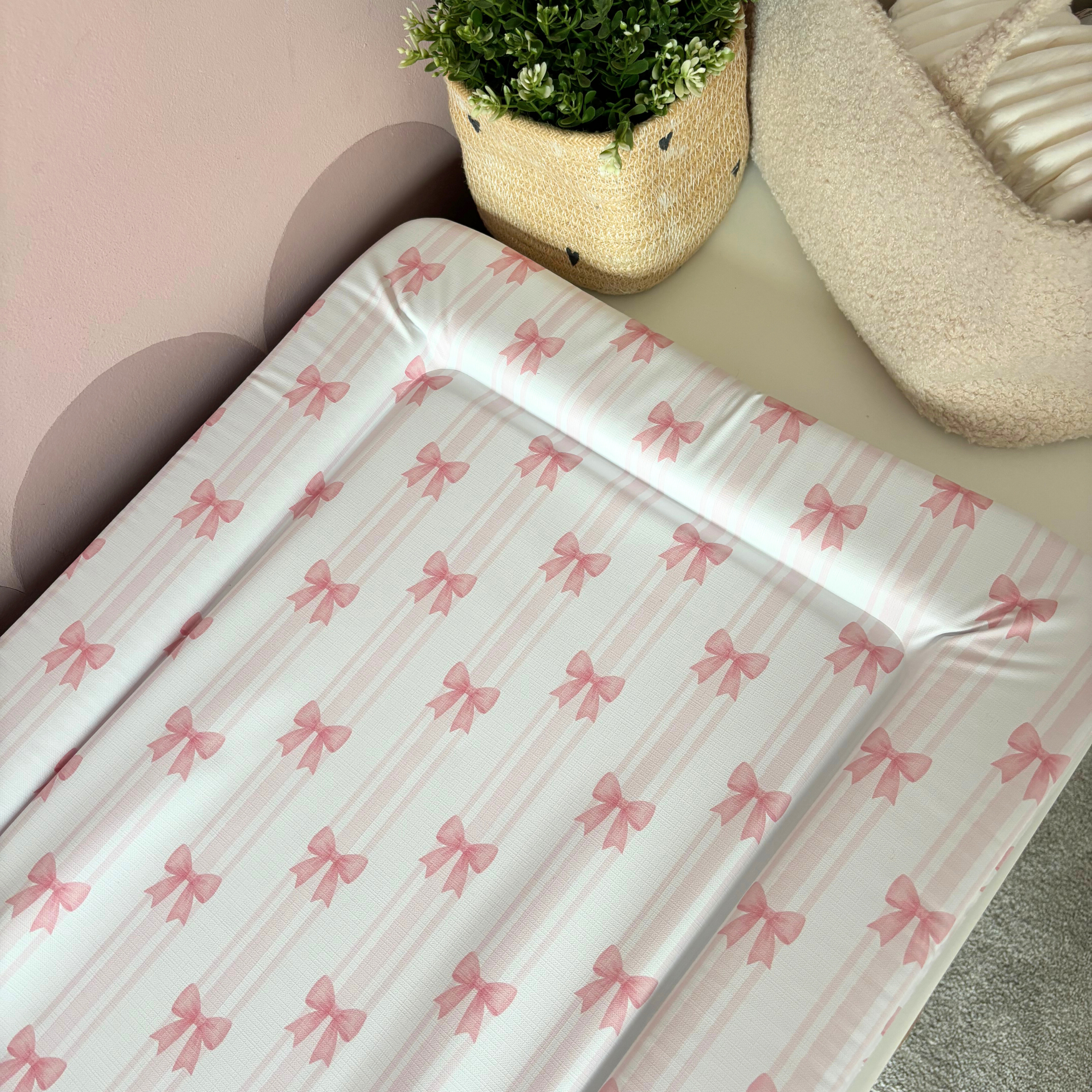 Standard Changing Mat - Pink Bows