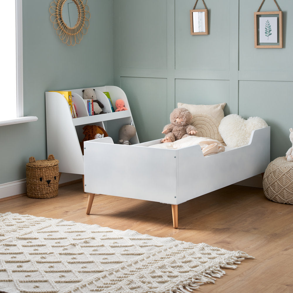 Maya Toddler Bed - White with Natural