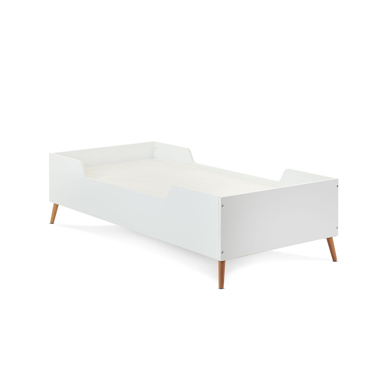 Maya Single Bed - White with Natural