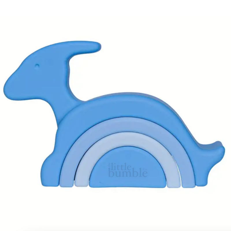 Silicone Stacking Dinosaur - Blue