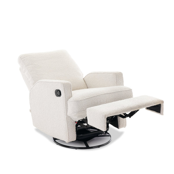 Madison Swivel Glider Recliner Chair - Boucle Style