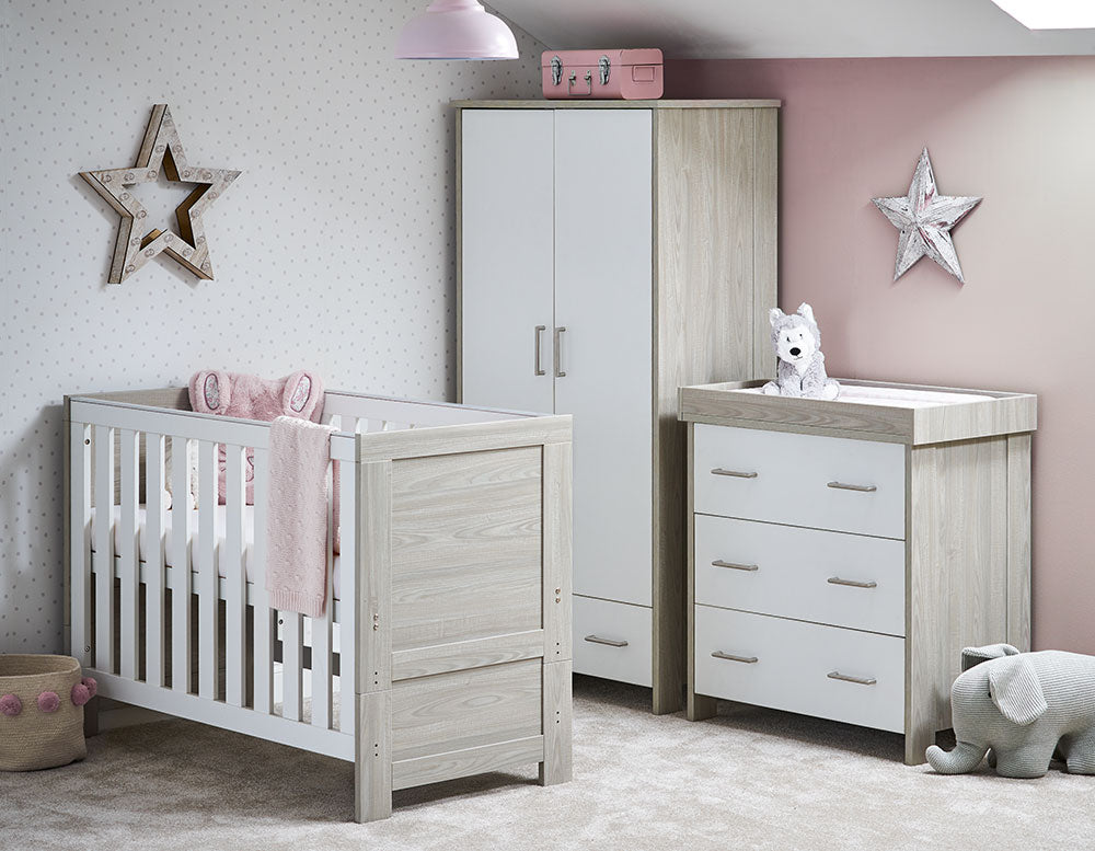 Nika Mini 3 Piece Room Set - Grey Wash & White