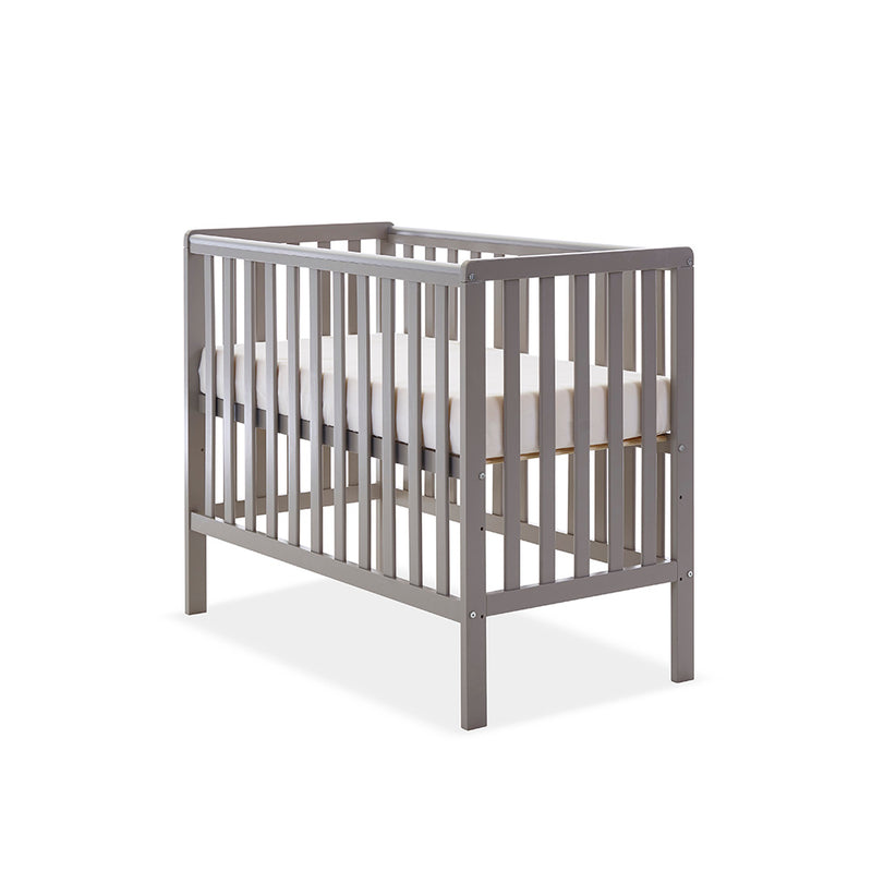 Bantam Space Saver Cot & Fibre Mattress - Taupe Grey