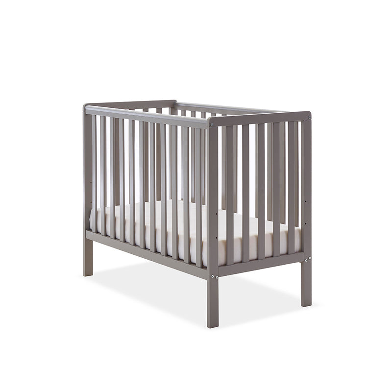 Bantam Space Saver Cot & Fibre Mattress - Taupe Grey