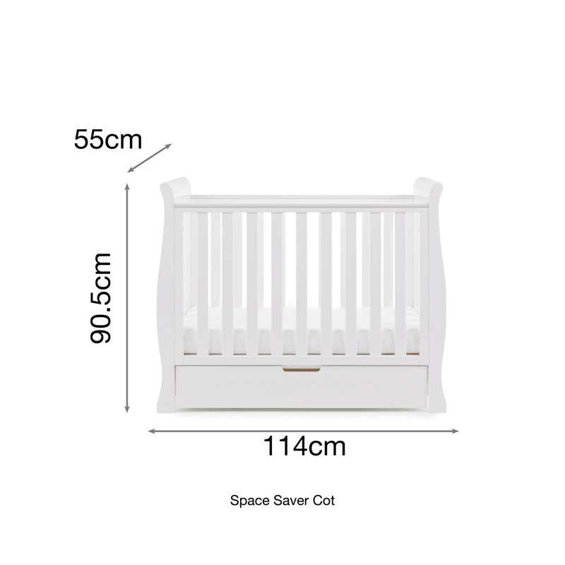 Stamford Space Saver Sleigh 2 Piece Room Set - White