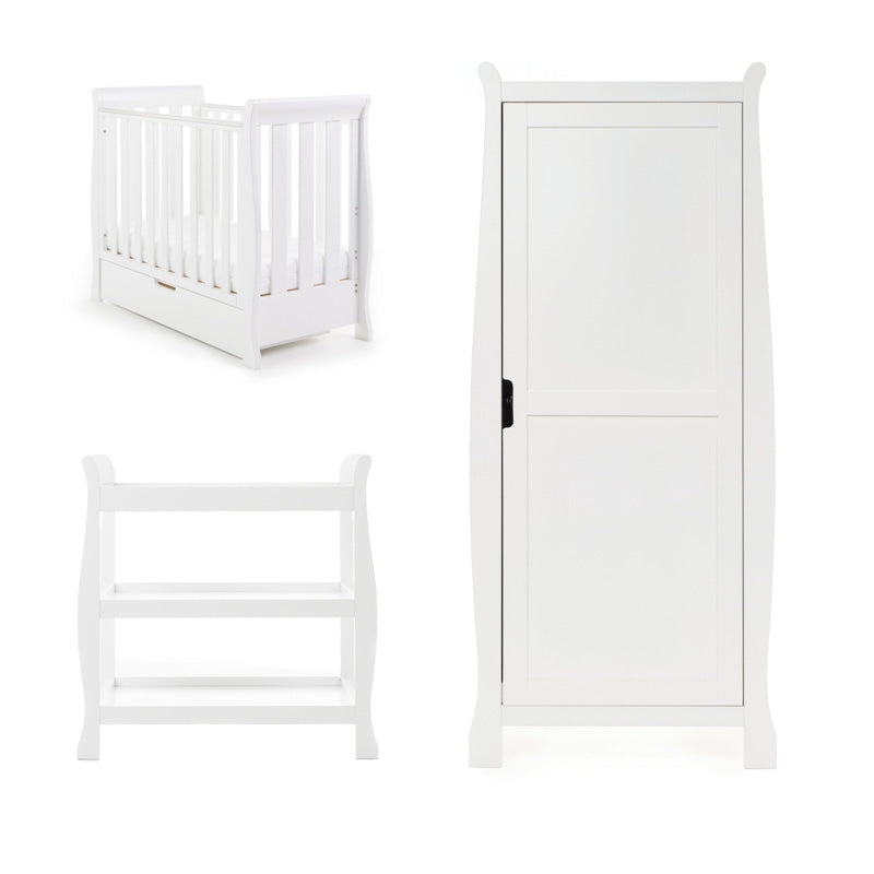 Stamford Space Saver Sleigh 3 Piece Room Set - White