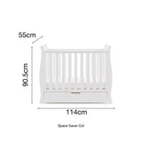 Stamford Space Saver Cot - White